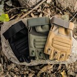 Fingerless Tactical Gloves Manufacturer - Leather Half Finger