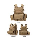 Custom Tactical Security Vest Manufacturer - Black With Molle System Equipment Plate Carrier
