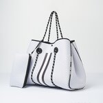 Women's Crossbody Beach Bag Manufacturer - Custom Low MoQ Luxury Perforated Large Neoprene Shoulder Tote