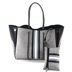 Printed Neoprene Tote Bag Manufacturer - Custom Large Bolso De Neopreno Handbags Beach Women Shoulder Black