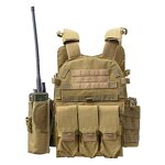 Custom Tactical Security Vest Manufacturer - Black With Molle System Equipment Plate Carrier