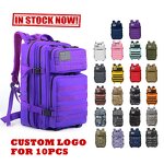 Nylon Tactical Backpack Manufacturer - Hot 45L Water Resistant Custom logo OEM Hiking for Outdoor Sports Bag