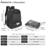 Volleyball Football Backpack Manufacturer - Custom with Ball & Shoe Compartment Mesh Black Basketball Soccer Sports