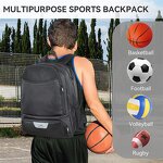 Volleyball Football Backpack Manufacturer - Custom with Ball & Shoe Compartment Mesh Black Basketball Soccer Sports