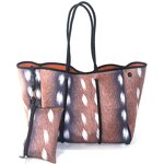 Printed Neoprene Tote Bag Manufacturer - Custom Large Bolso De Neopreno Handbags Beach Women Shoulder Black