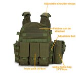Custom Tactical Security Vest Manufacturer - Black With Molle System Equipment Plate Carrier