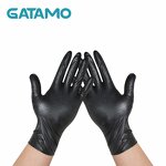 Disposable Nitrile Gloves Manufacturer - Diamond Grip Industrial Black for Garage Duty Car Repair Mechanical