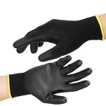 Safety Work Gloves Manufacturer - Light Weight Anti-static Black Nylon Dipped PU Touchscreen Extreme Grip