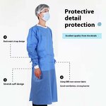 Disposable Surgical Isolation Gown Manufacturer - Blue PP/PE SMS Non-woven for Hospital Equipment