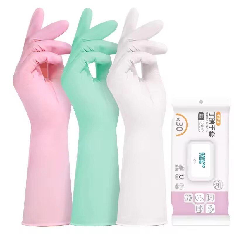 Disposable Nitrile Gloves Manufacturer - 12 Inch Food Grade Waterproof Oil Resistant for Kitchen Cooking Dishwashing