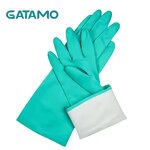 Disposable Nitrile Rubber Gloves Manufacturer - Long Green for Household Kitchen Cleaning Dish Washing Safe Durable