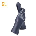 Leather Gloves Manufacturer - Women's Black Winter Ladies Sheepskin Warm Lambskin for Girls