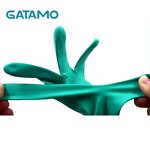 Disposable Gloves Manufacturer - Chemical Resistant for Household Kitchen Cleaning Dish Washing Long Green Rubber Latex Nitrile
