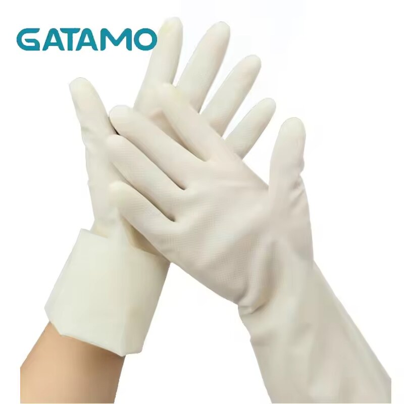 Disposable Gloves Manufacturer - Safe Durable for Household Kitchen Cleaning Dish Washing Long Green Rubber Latex Nitrile
