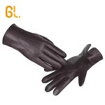 Leather Gloves Manufacturer - Bulk Wholesale Men's Genuine Sheepskin Winter Driving Dress in Black Brown