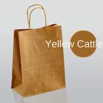 Kraft Paper Bags Manufacturer - Custom Logo Printed with Handles for Gift Packaging in Brown Black White
