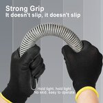 Safety Work Gloves Manufacturer - Light Weight Anti-static Black Nylon Dipped PU Touchscreen Extreme Grip