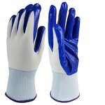 Safety Work Gloves Manufacturer - Blue Nitrile Coated Oil-proof Smooth Finished