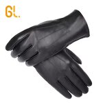 Leather Gloves Manufacturer - Wholesale Men's Winter Genuine Sheepskin Black Brown Dress for Car Driving