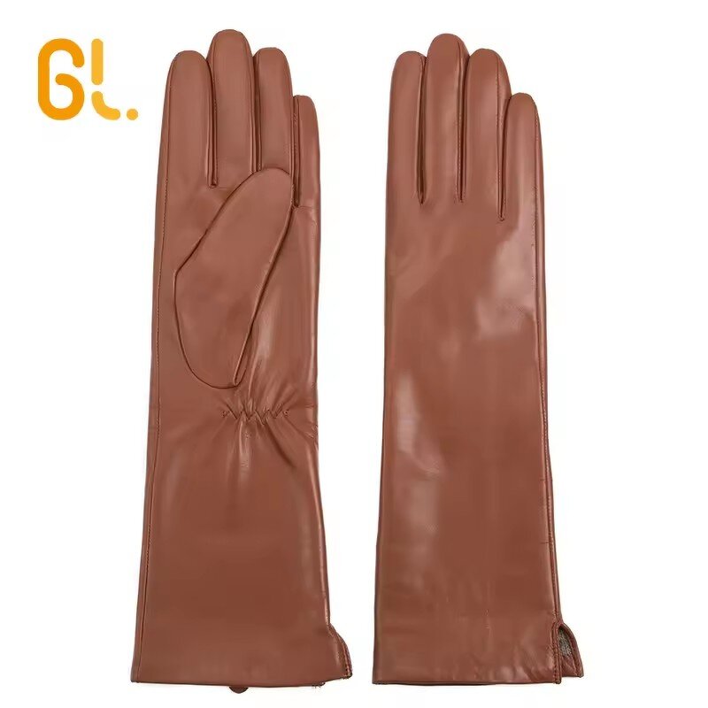 Leather Gloves Manufacturer - Rabbitfur Lining Bike Driving Black Fashion Suede