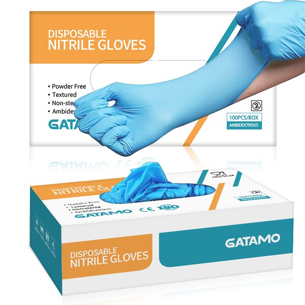 Disposable Nitrile Gloves Manufacturer - 100 Pcs Blue Powder Free Cheap Exam Pure for Dental Examination