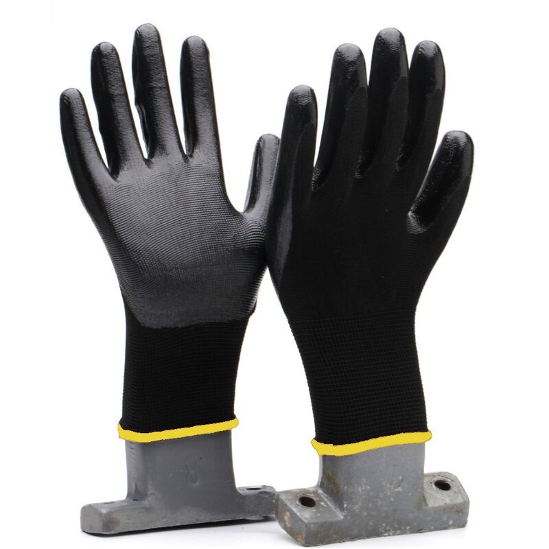 Safety Work Gloves Manufacturer - Light Weight Anti-static Black Nylon Dipped PU Touchscreen Extreme Grip