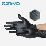 Disposable Nitrile Gloves Manufacturer - Diamond Grip Black Wholesale Thick Industrial Mixed Chemical Resistant Blended