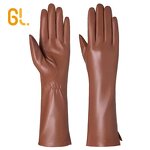 Leather Gloves Manufacturer - Rabbitfur Lining Bike Driving Black Fashion Suede