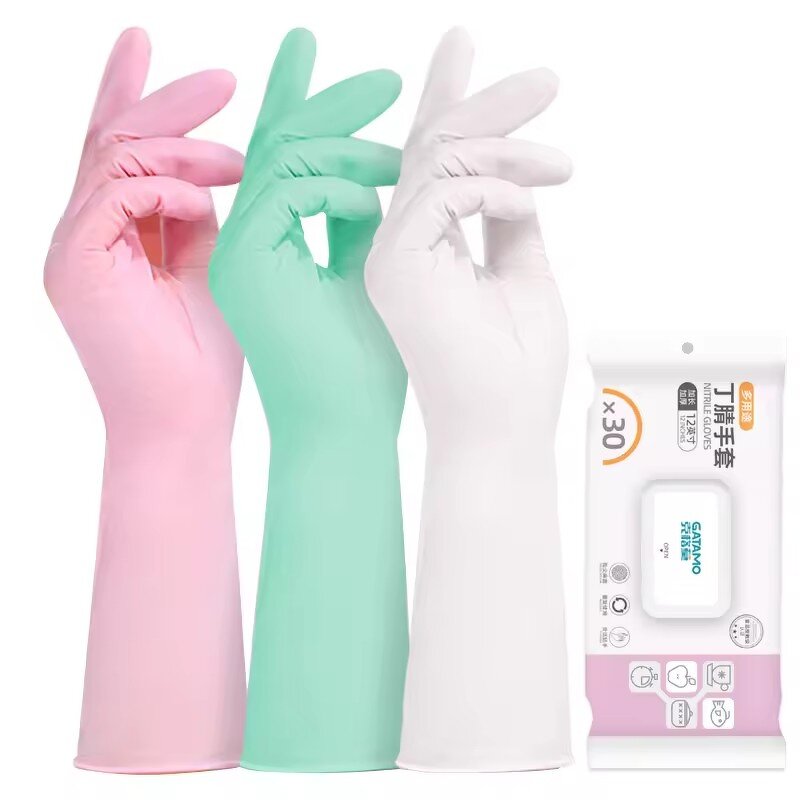 Disposable Nitrile Gloves Manufacturer - 12inch Food Grade for Cooking Beauty Kitchen Handling Dishwashing Cleaning Rubber