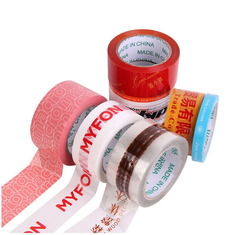 Packing Tape Manufacturer - Bopp Custom Logo Printed Transparent Fragile Shipping Adhesive Jumbo Roll