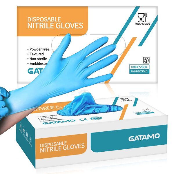 Disposable Nitrile Medical Gloves Manufacturer - Custom Nitrile Examination CE Powder Free Blue