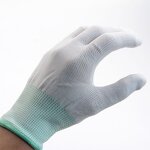 Safety Gloves Manufacturer - 13G Knitted Nylon Black Cut-Resistant Anti-Slip Industrial with Anti-Static