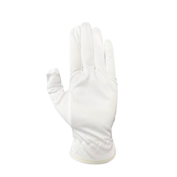 Microfiber Etiquette Gloves Manufacturer - High Quality White Polyester Dust-Free Thin Anti-Slip for Jewelry Cleanroom