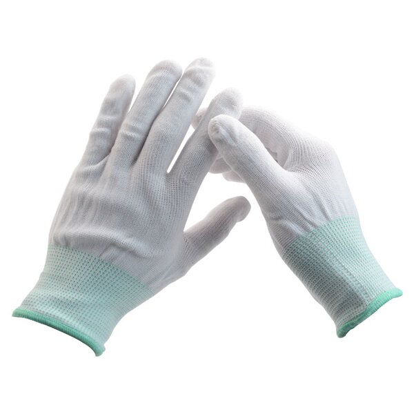 Safety Gloves Manufacturer - Factory Direct White Nylon Knitting Breathable Wear-Resistant for Gardening Work