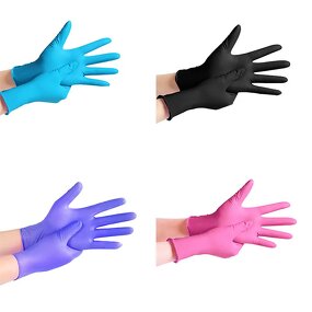 Disposable Nitrile Gloves Manufacturer - Customizable Sizes & Designs Stretchy Multi-Colored for Healthcare Tattooing