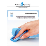 Disposable Non-Woven Cleaning Cloths Manufacturer - Blue 55% Cellulose 45% Polyester 25x38cm 58Gsm for Automotive