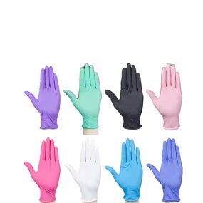 Disposable Nitrile Gloves Manufacturer - Customizable Sizes & Designs Stretchy Multi-Colored for Healthcare Tattooing