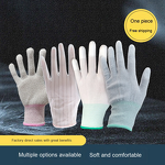 Anti-Static Nylon Gloves Manufacturer - 10 Pairs Coated Protective Breathable Wear-Resistant for Electronic Factory Workshop