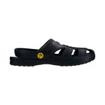 ESD Safety Slippers Manufacturer - Baichen Summer Antistatic Canvas SPU Sandals White/Black for Lab Foot Protection