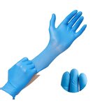 Disposable Nitrile Gloves Manufacturer - Custom Blue 100% 9 Inches Powder-Free for Barber Tattoo Shop Beauty