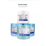 Nonwoven Cleanroom Paper Rolls Manufacturer - 500pcs Lint-Free Disposable Blue Industrial Cleaning Jumbo Roll