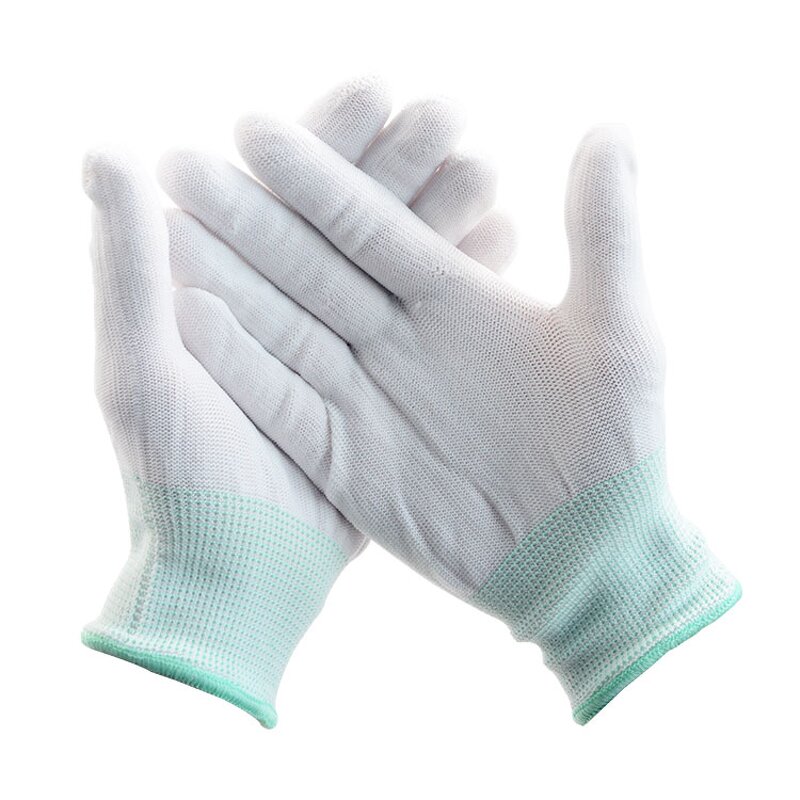 Safety Gloves Manufacturer - 13G Knitted Nylon Black Cut-Resistant Anti-Slip Industrial with Anti-Static