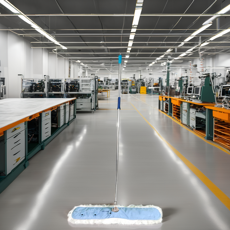 Cleanroom Mop Manufacturer - Lightweight Microfiber Handle Static-Free Eco-Friendly Non-Vacuum Washable for Pharma Lab