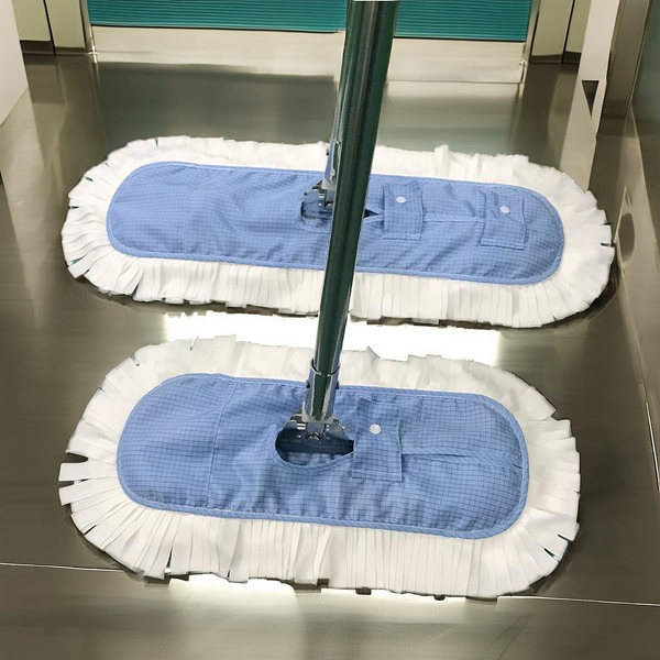 ESD Industrial Microfiber Mop Manufacturer - with Steel Reinforced Handle Eco-Friendly Refill Pads for Factories Safety