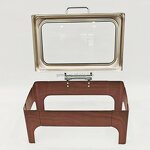 Square Stainless Steel Chafing Dish Manufacturer - Family Gathering Retro 9L for Hotel Food Warming & Wedding Ceremonies Fuel Heating