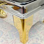 Silver Catering Chafing Dish Manufacturer - Stainless Steel Luxury 9L Wedding Buffet Server with Food Warmer Hotel Usage Fuel Heating