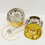 Gold Round Chaffing Dishes Manufacturer - Luxury Royal Restaurant Supplies Buffet Set Stainless Steel Food Warmer Custom with Hanging Lid