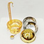 Gold Chafing Dish Manufacturer - Banquet Luxury with Hanging Lid Stainless Steel Food Warmers Buffet Set for Catering Alcohol Heating