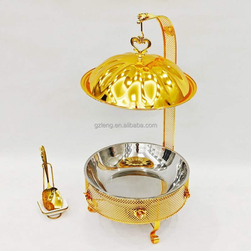 Golden Hanging Chafing Dish Manufacturer - New Design Hot Pot Hotel and Restaurant Supplies Equipment Food Heaters Buffet