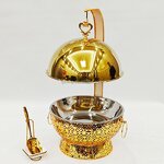 Royal Stainless Steel Chafing Dish Manufacturer - 8L Supplies Fuel-Heated Food Warmer Gold for Hotel Restaurant Catering & Buffets